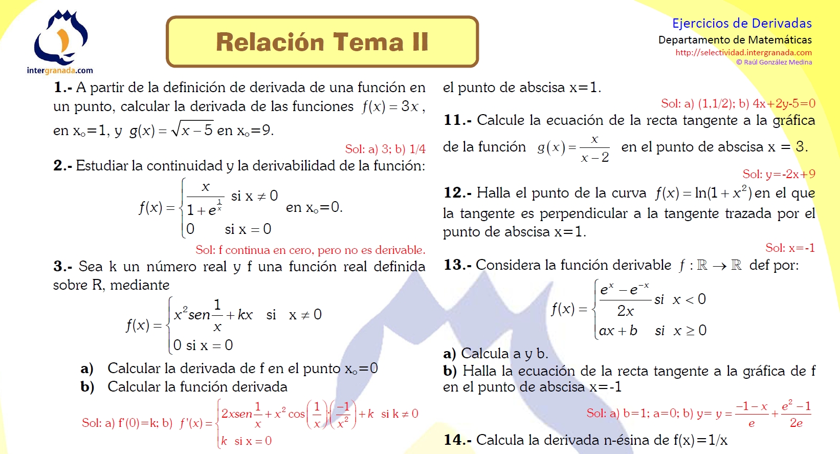 Calculadora Ecuacion De La Recta Tangente Matematicas Online 2º Bachillerato Ciencias. Página 8.