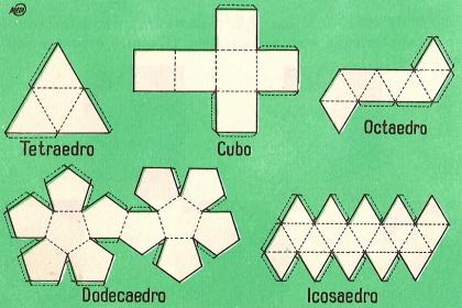 Poliedros y cuerpos Geometría del espacio de Aplicaciones Didácticas, Matemáticas, poliedros, cuerpos redondos, prisma, pirámide, regulares, construcción